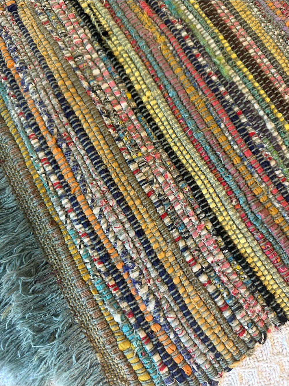 Vintage Handwoven Rag Rug Placemats - Picture 3 of 3